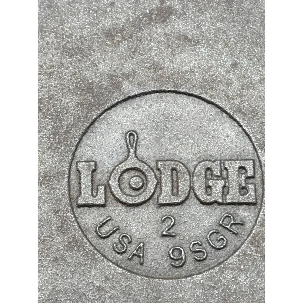 Lodge 10.5 Inch Square Cast Iron Griddle Pan 9SGR USA Made Black